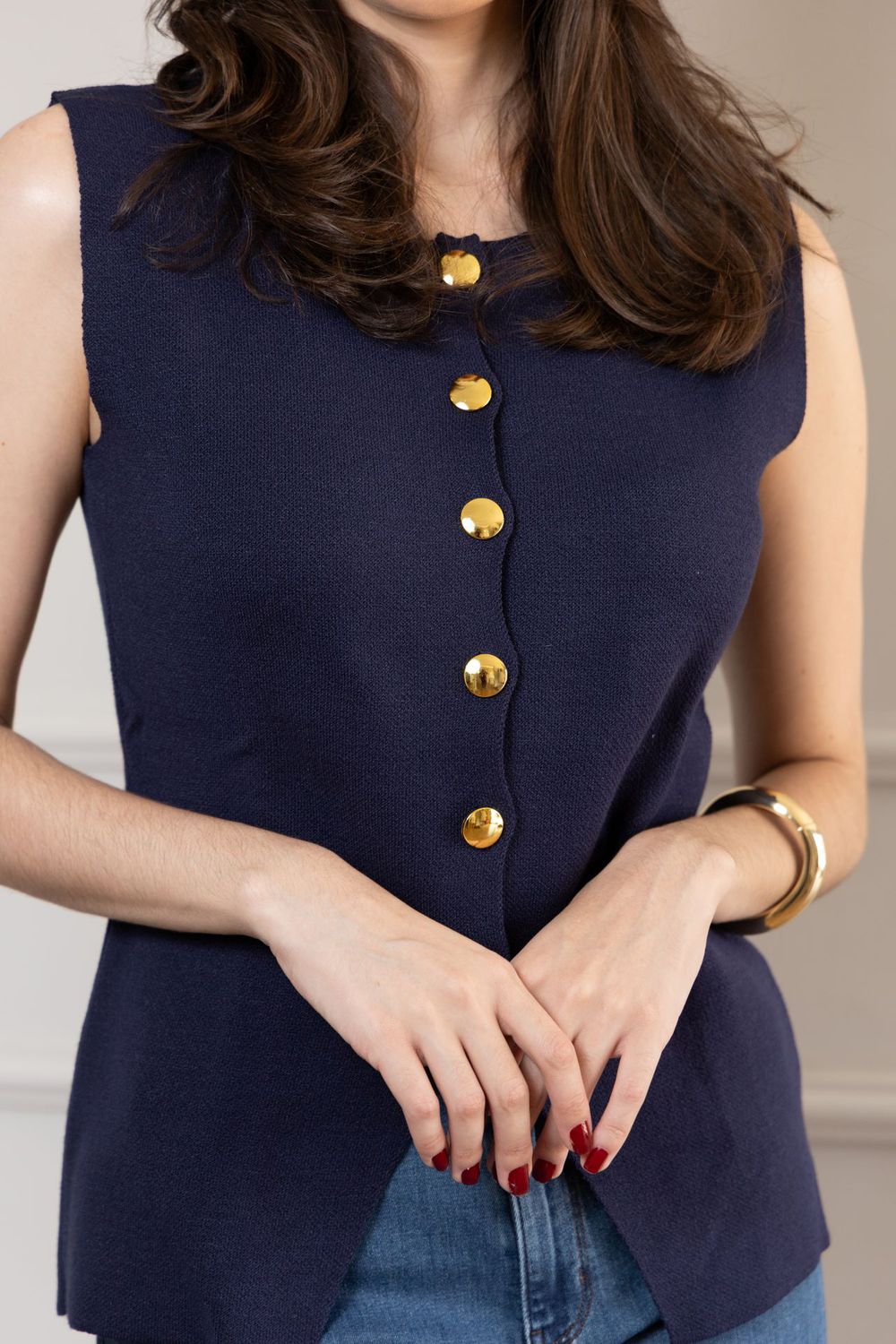 Colete Alongado - Marinho