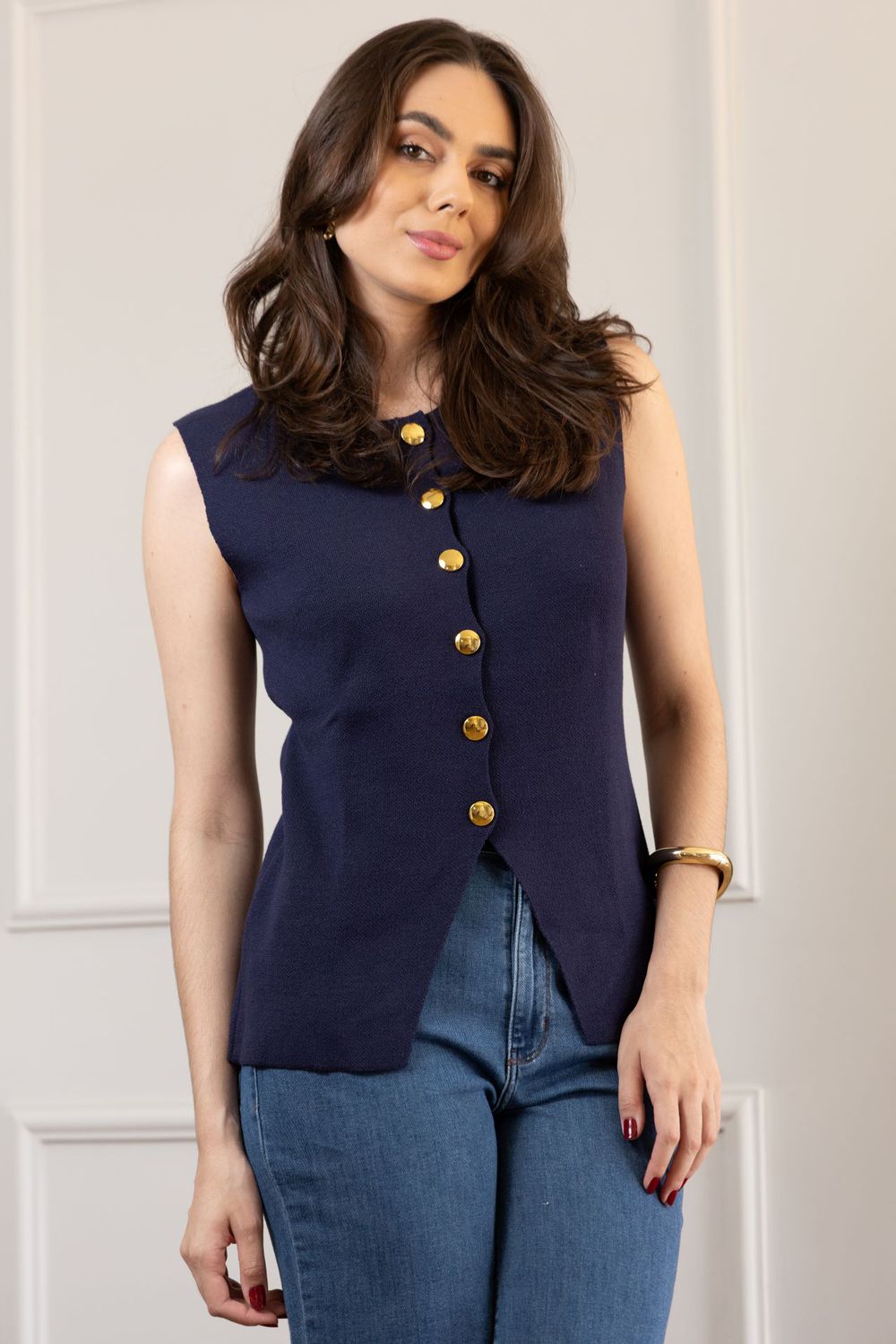 Colete Alongado - Marinho