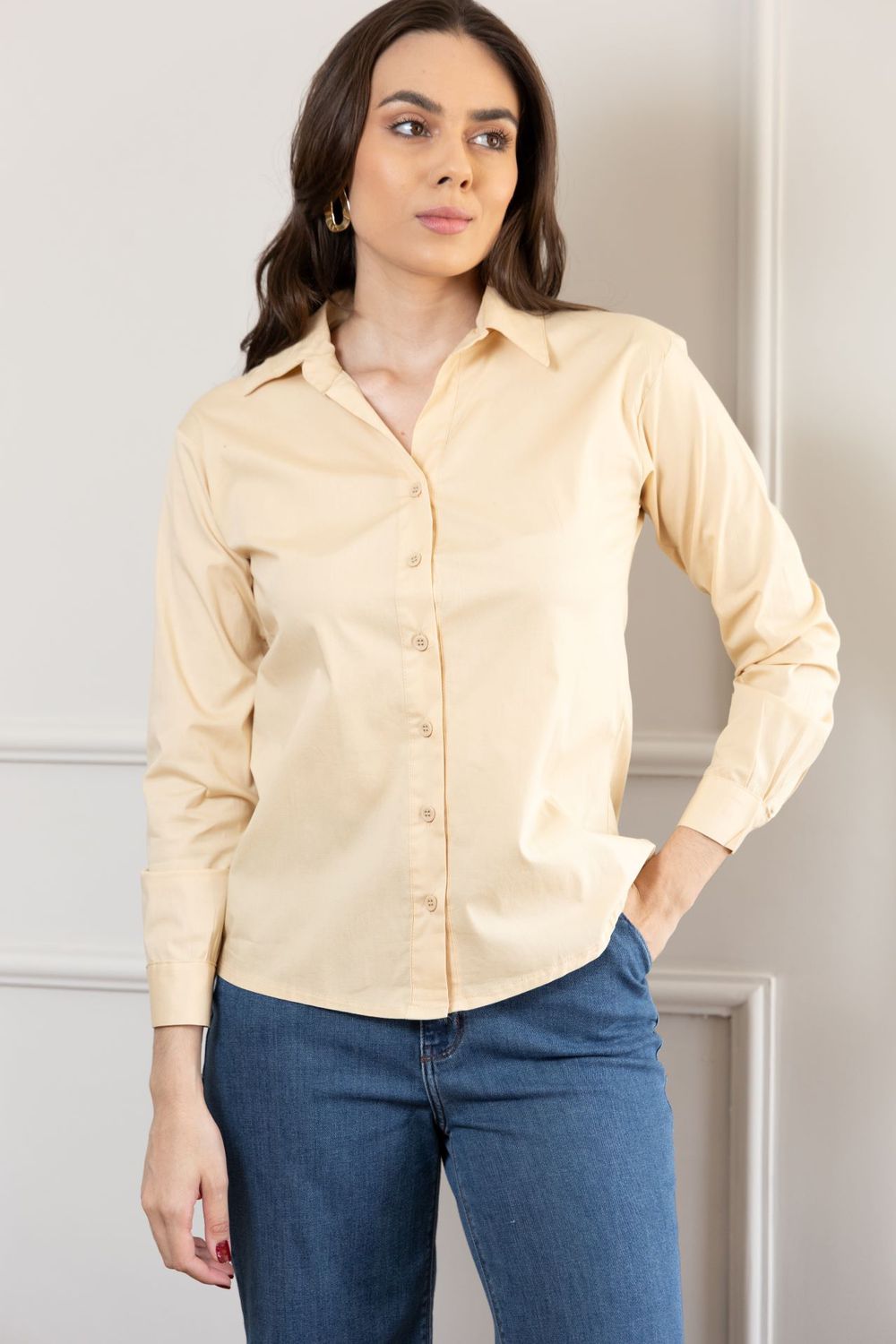 Camisa Algodão - Manteiga