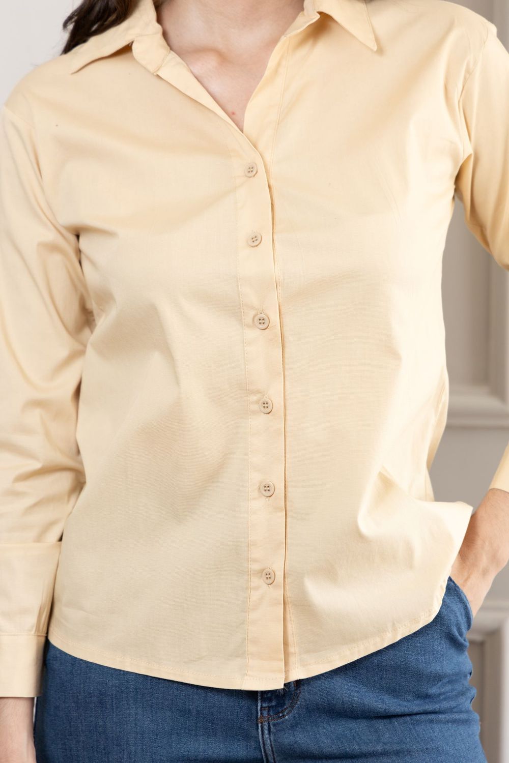 Camisa Algodão - Manteiga