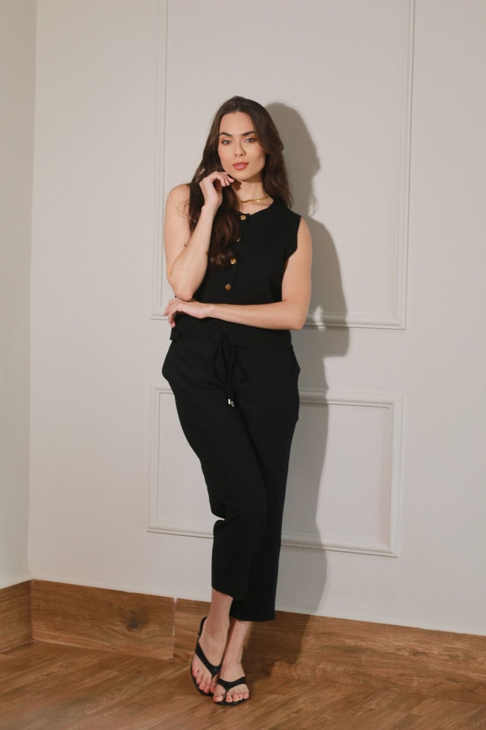 Calça Alfaiataria Ponteira - Preto