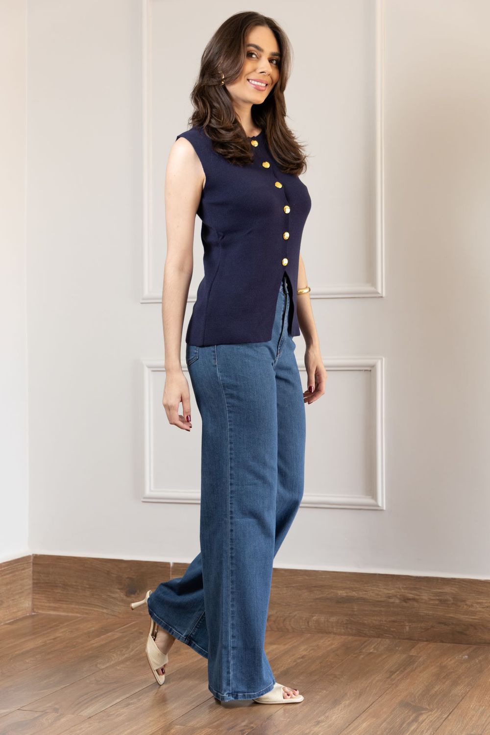 Calça Jeans Wide Leg