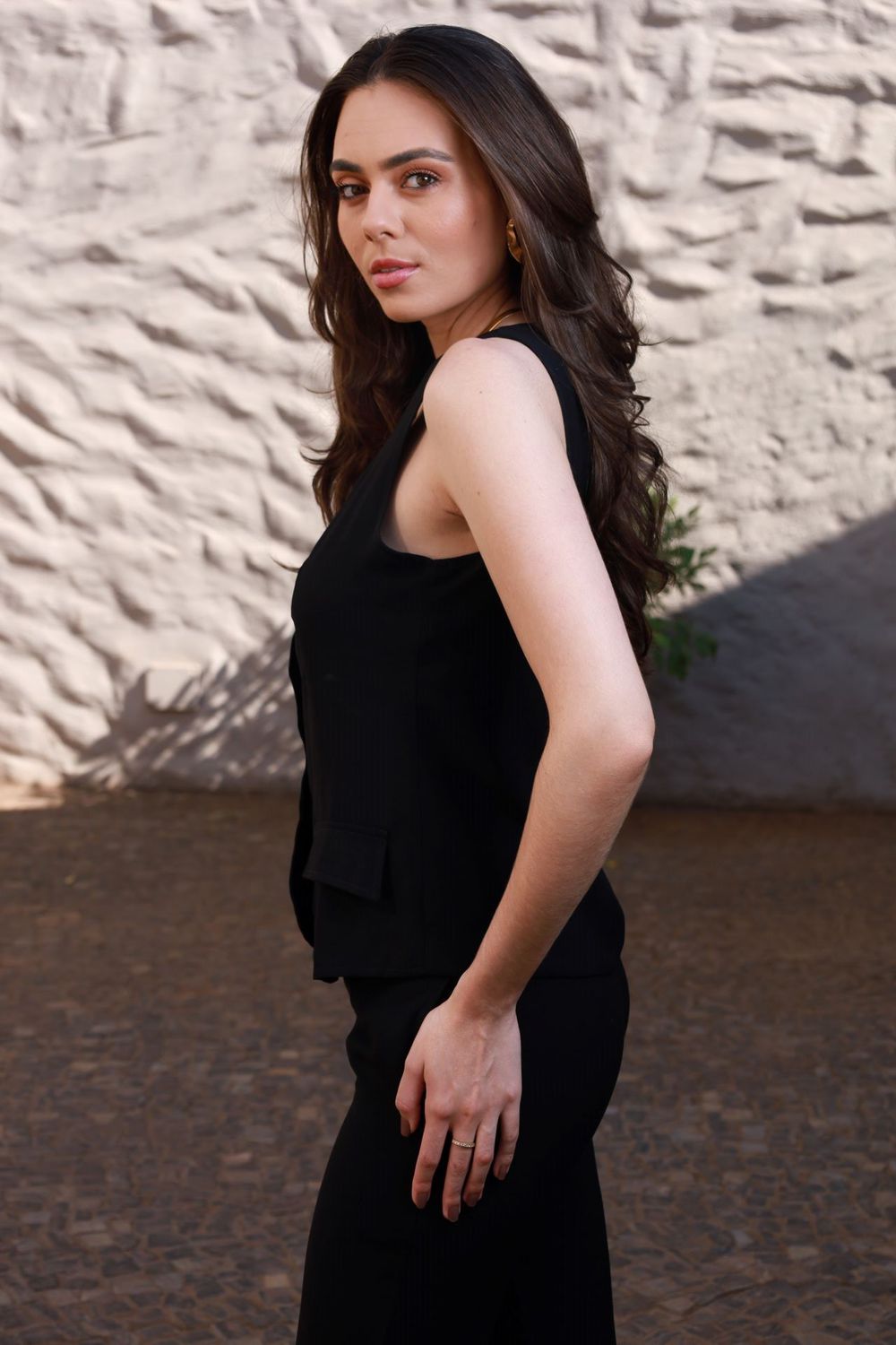 Conjunto Colete Alongado - Preto