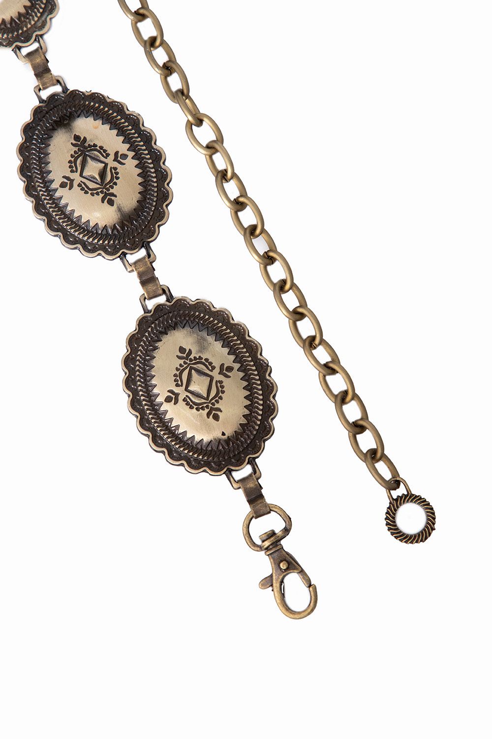 Cinto Metal Flor - Ouro Velho