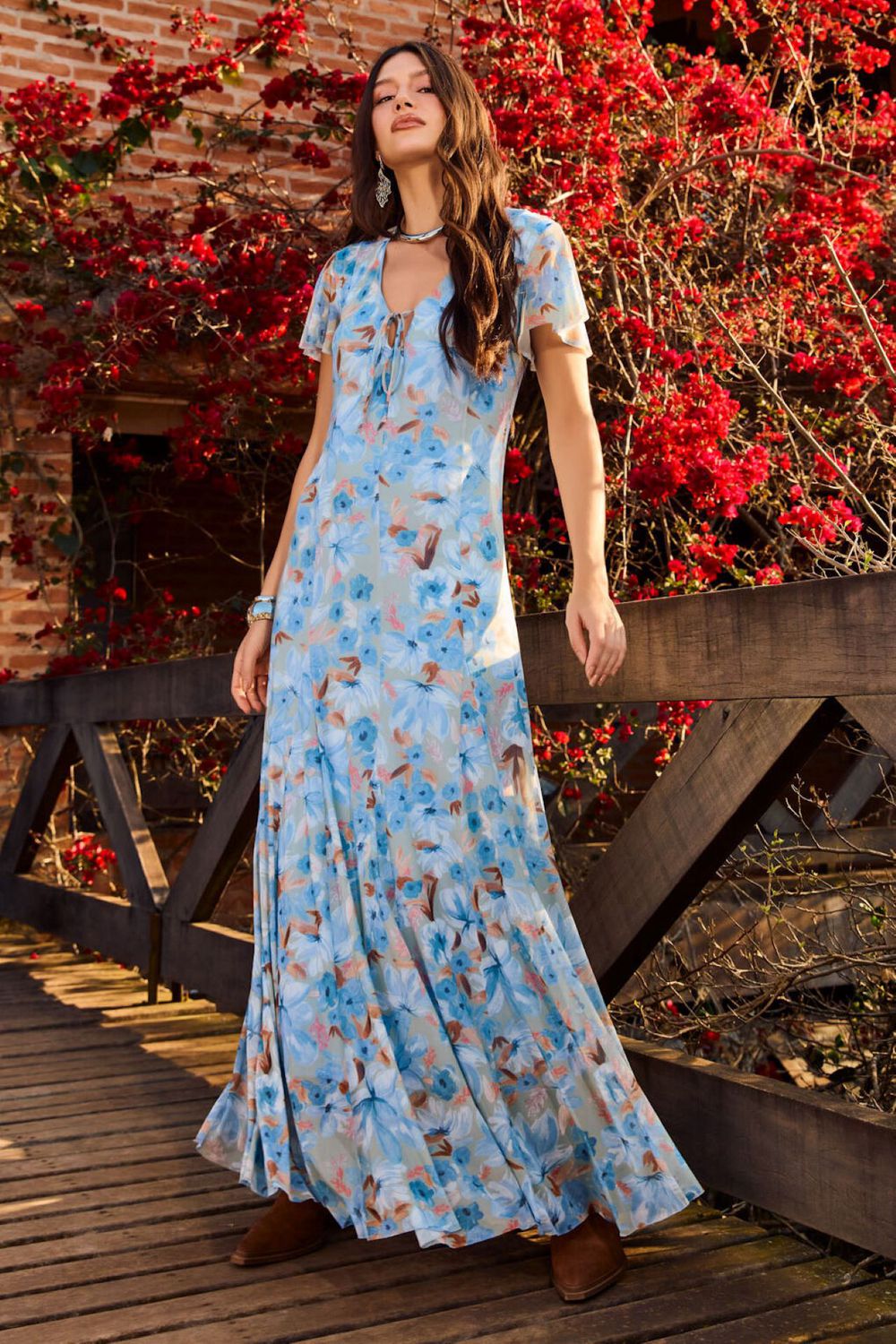 Vestido Tule Floral