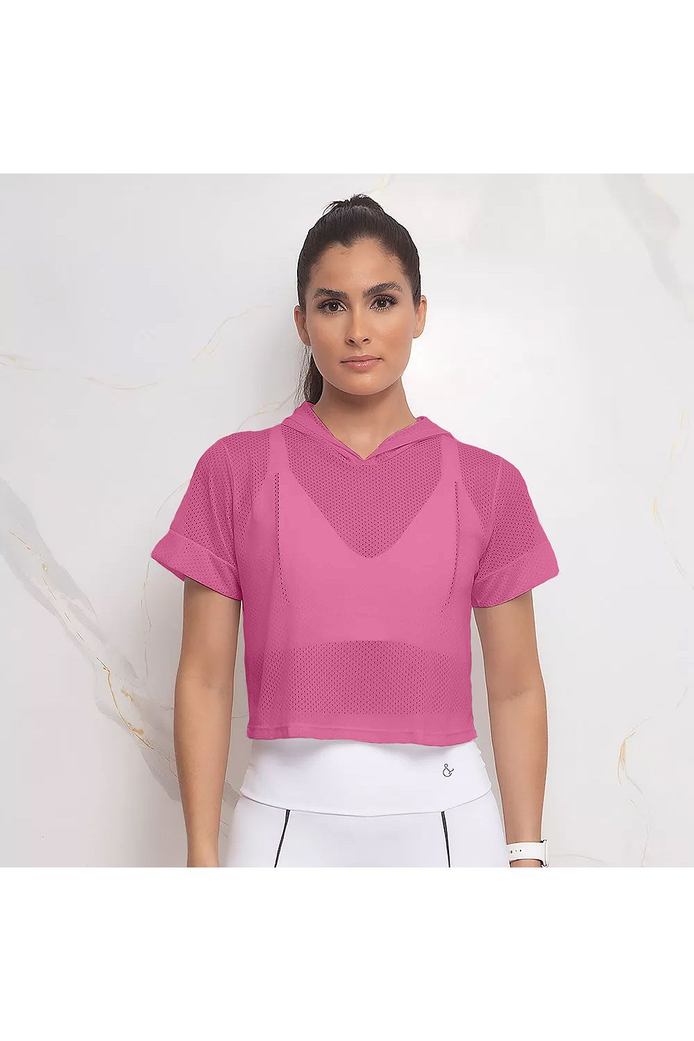 Cropped Capuz Amanda - Linhas & Cores Coleção Fitness