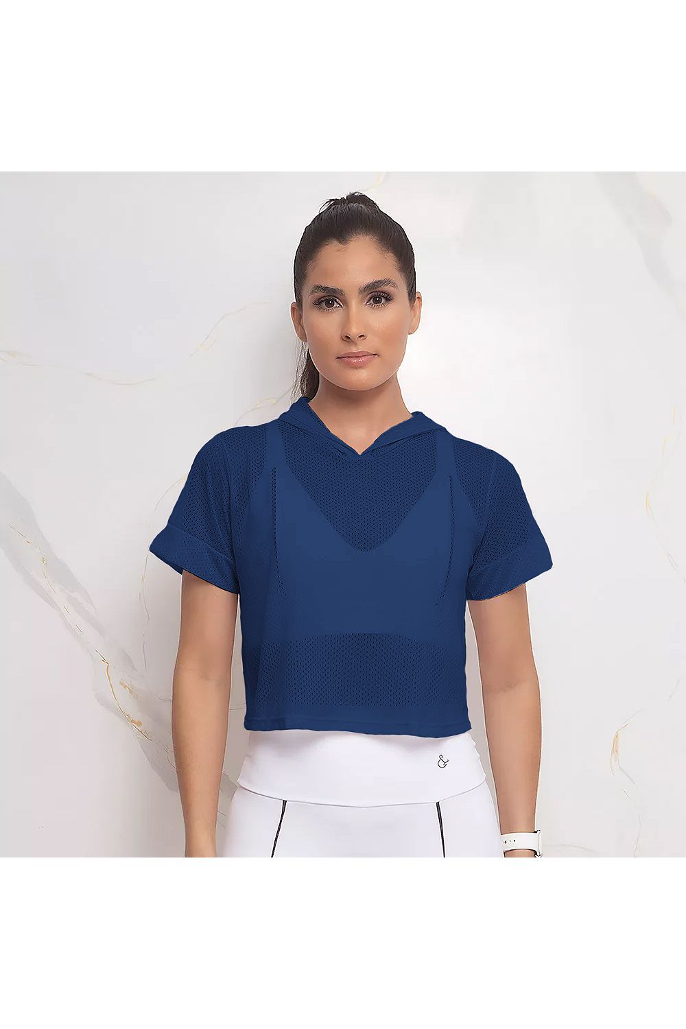 Cropped Capuz Amanda - Linhas & Cores Coleção Fitness