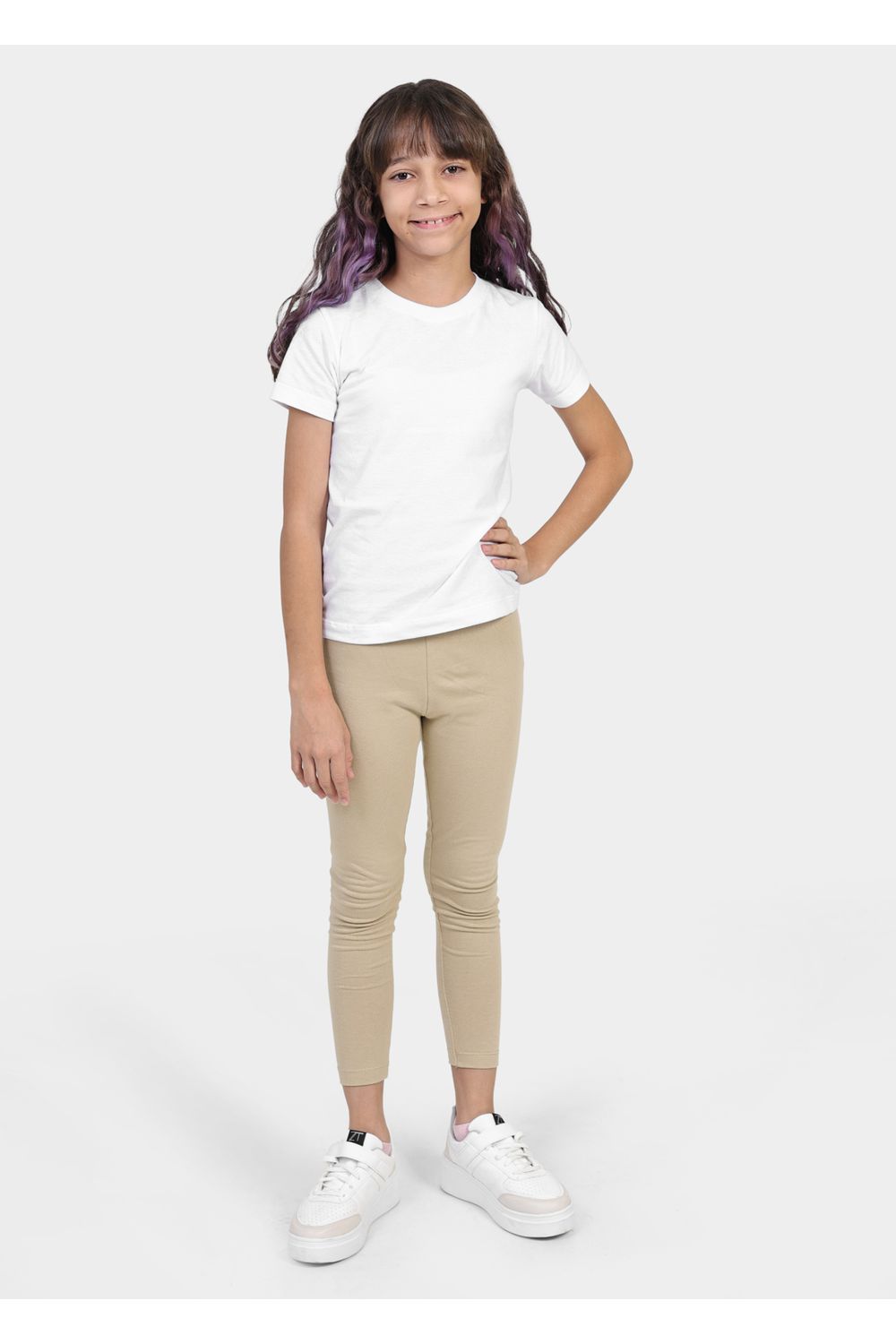 Calça Leggin Infantil Bege
