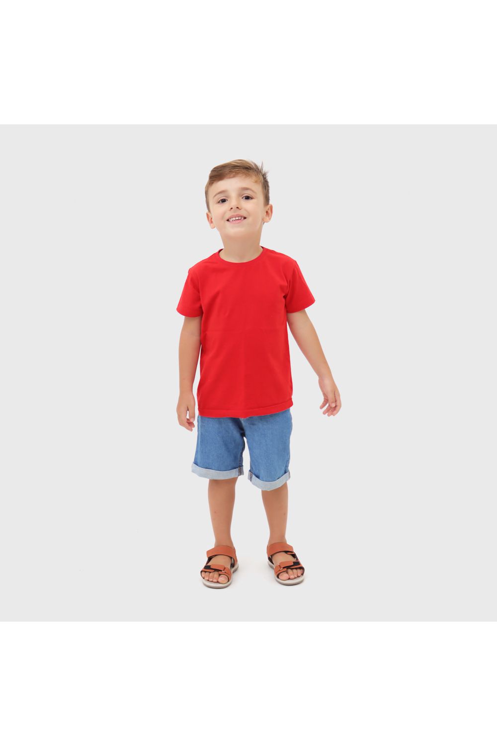 Camiseta Infantil Algodão Vermelha