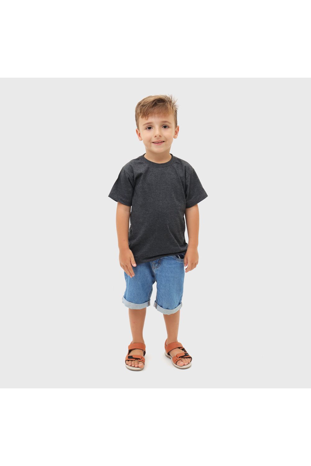 Camiseta Infantil Algodão Chumbo