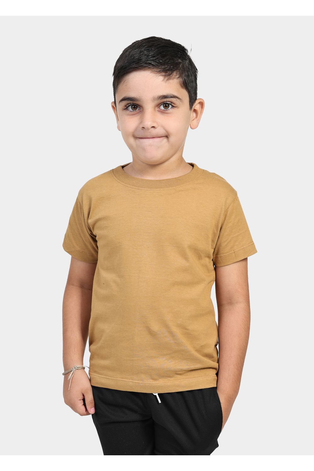 Camiseta Infantil Algodão Mostarda