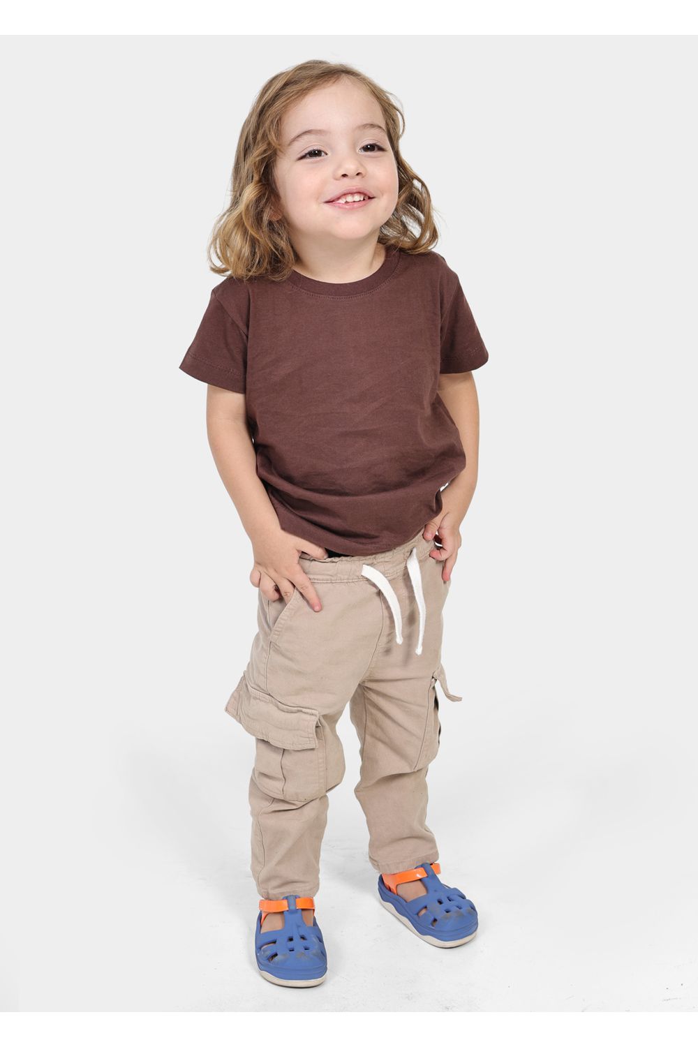 Camiseta Infantil Algodão Marrom
