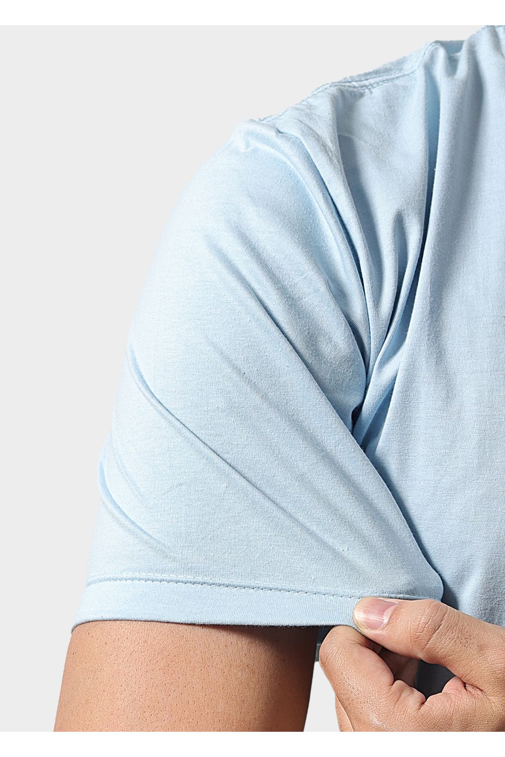 Camiseta Masculina Básica Lisa Azul Bebê