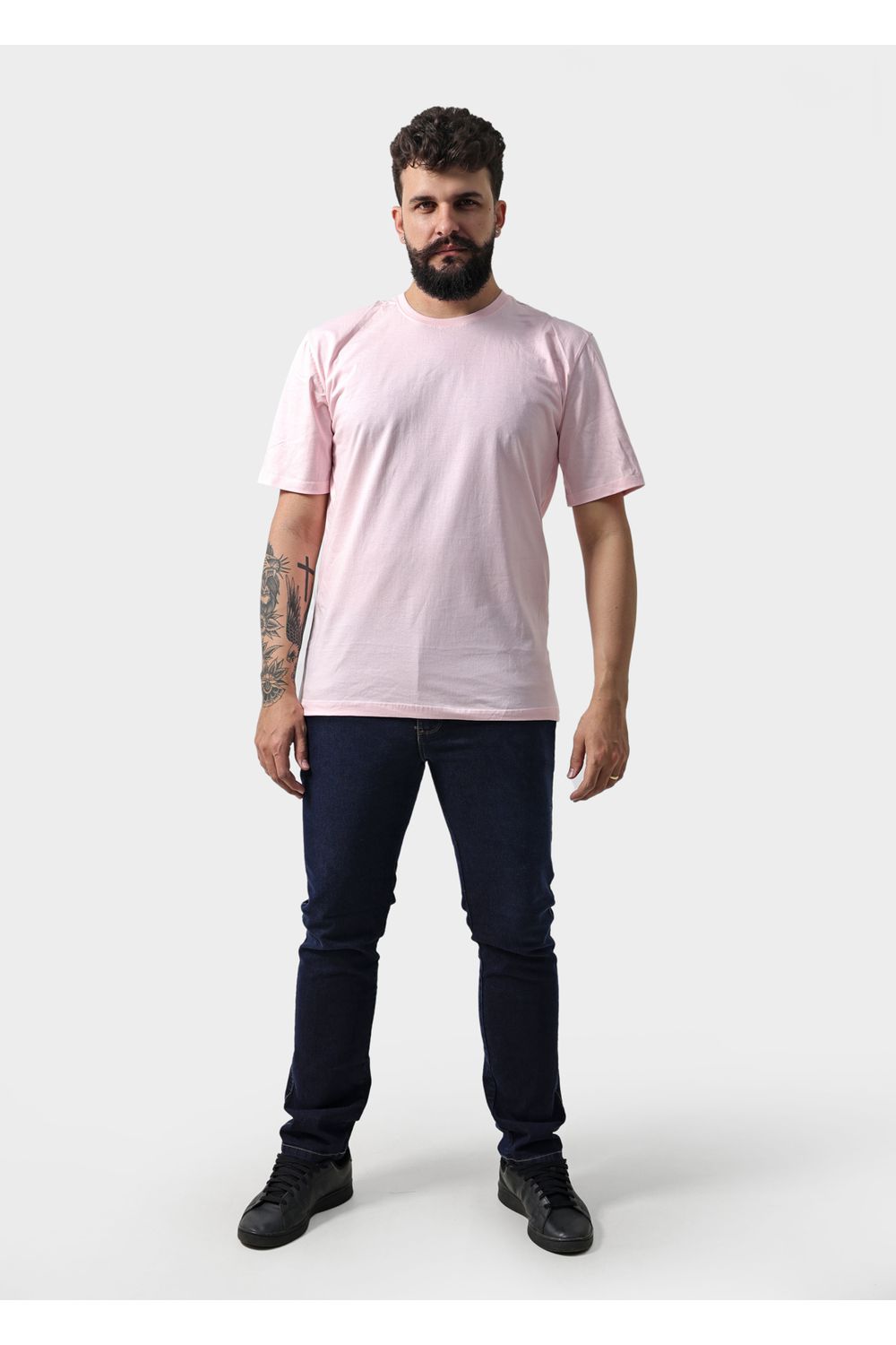 Camiseta Masculina Básica Lisa Rosa