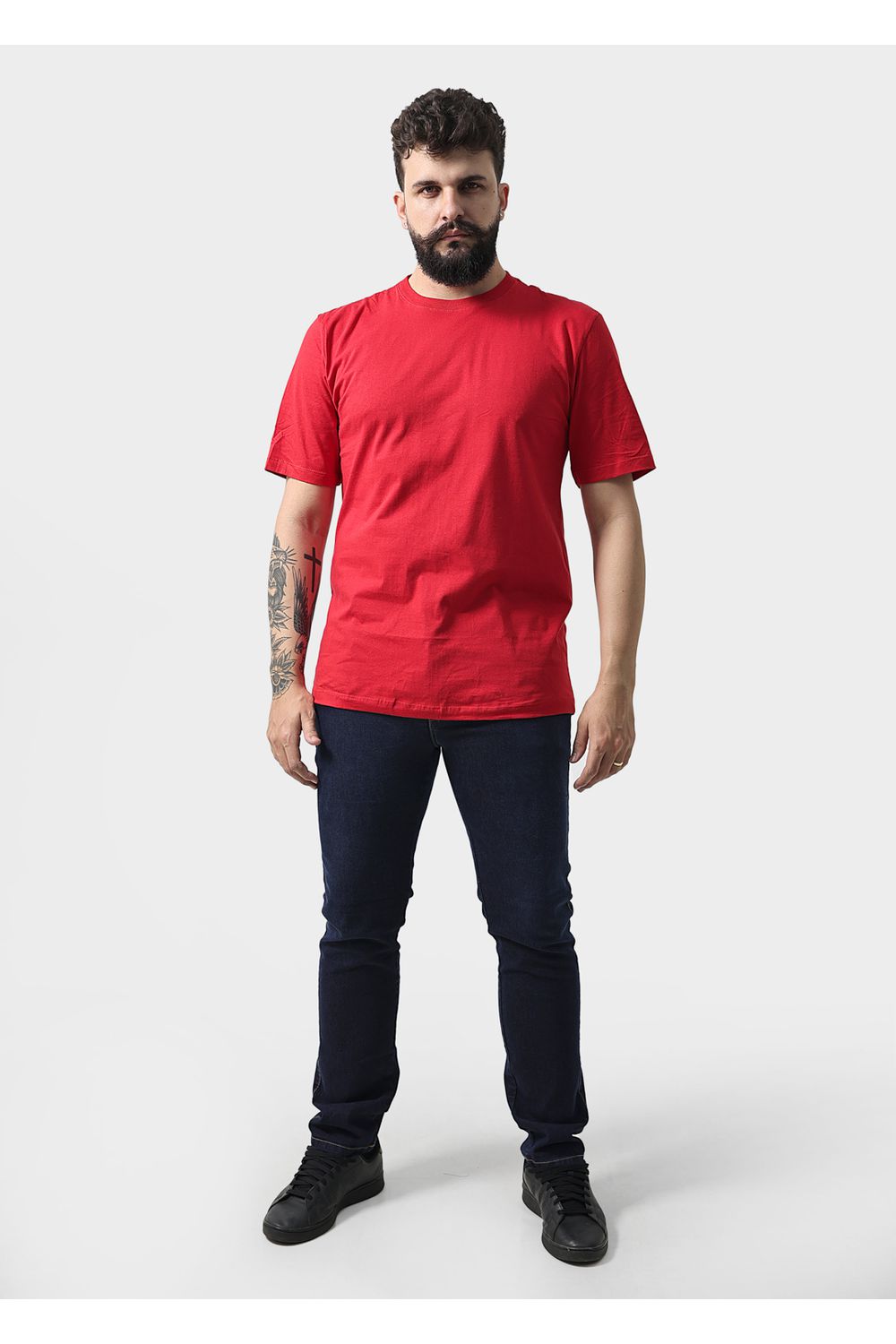 Camiseta Masculina Básica Lisa Vermelha
