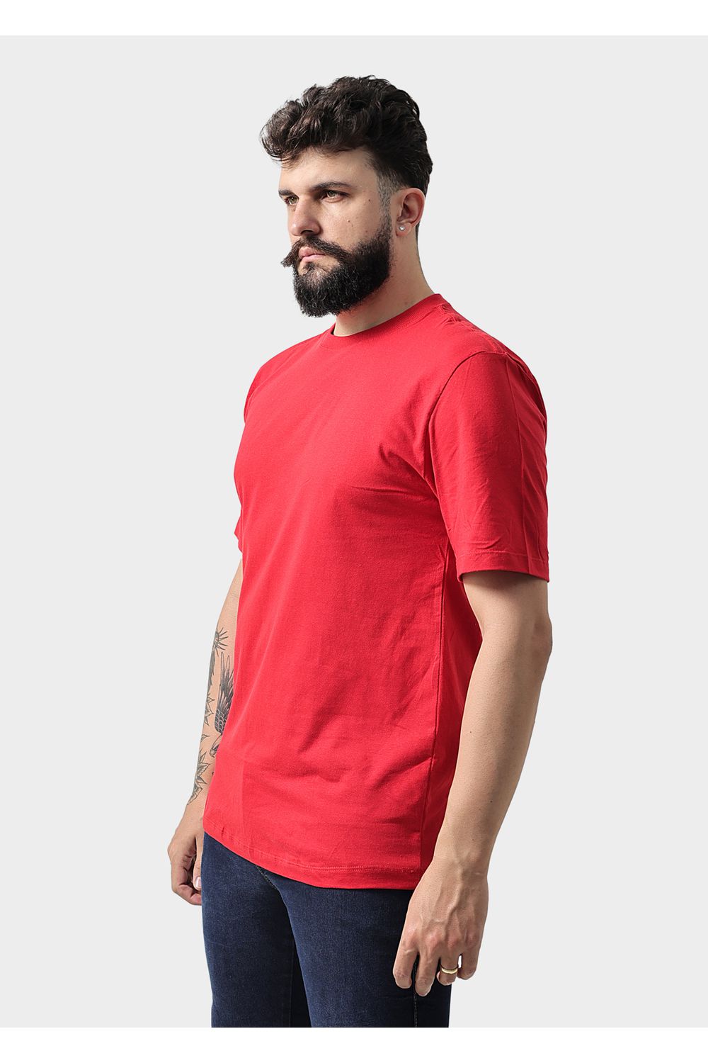 Camiseta Masculina Básica Lisa Vermelha