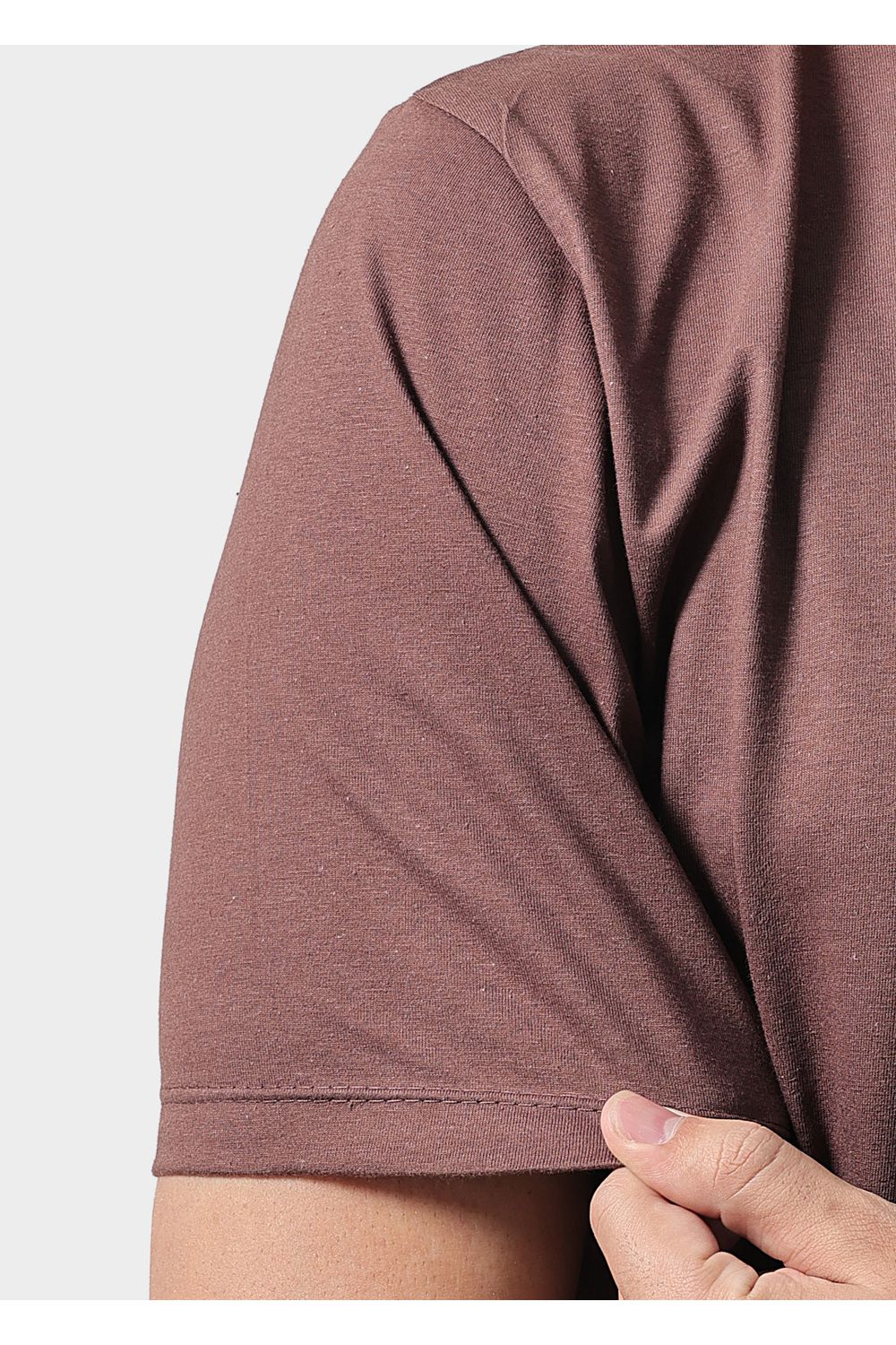 Camiseta Masculina Básica Lisa Marrom
