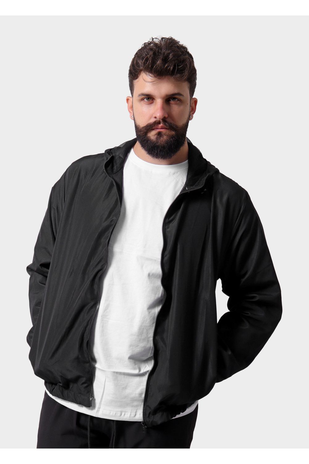 Jaqueta Corta Vento Masculina Impermeável Preto