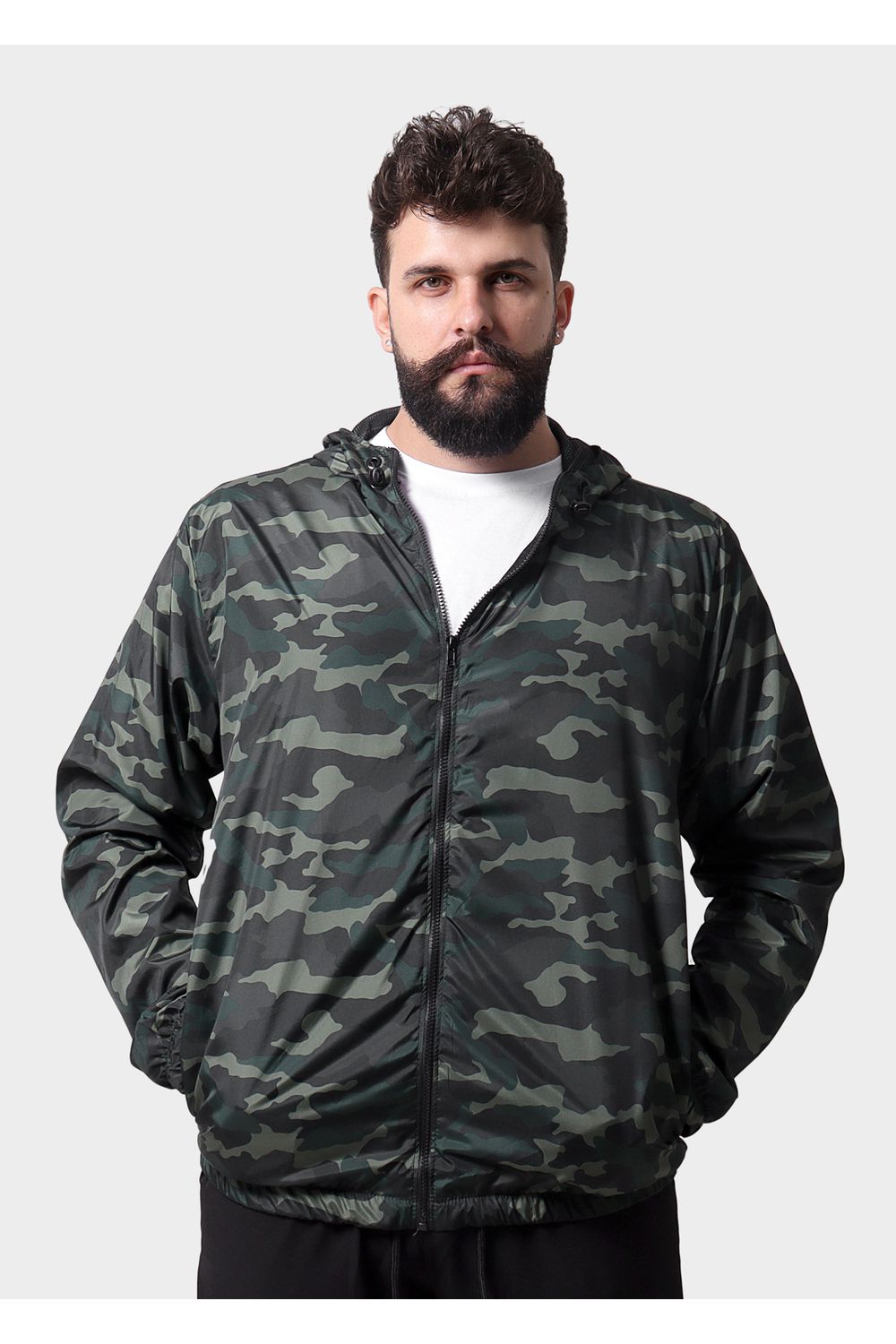Jaqueta Corta Vento Masculina Impermeável Camuflado