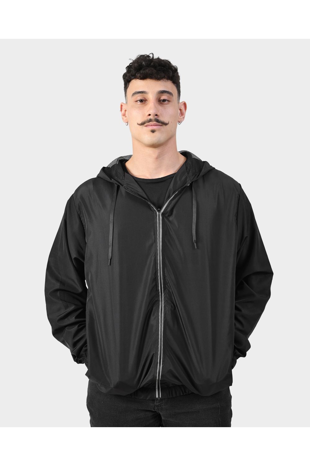 Jaqueta Corta Vento Masculina Impermeável Preto