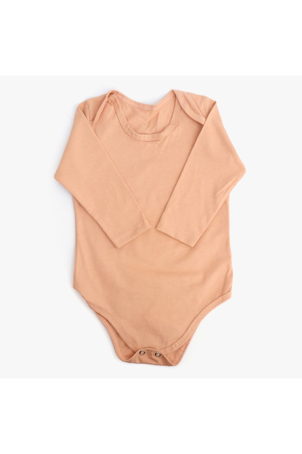 Body Bebê Manga Longa Bege