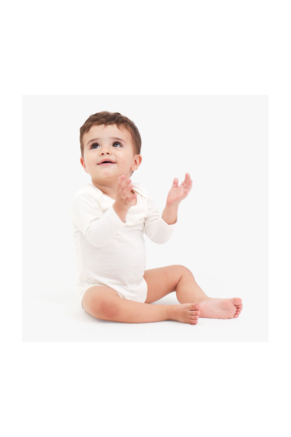Body Bebê Manga Longa Branco
