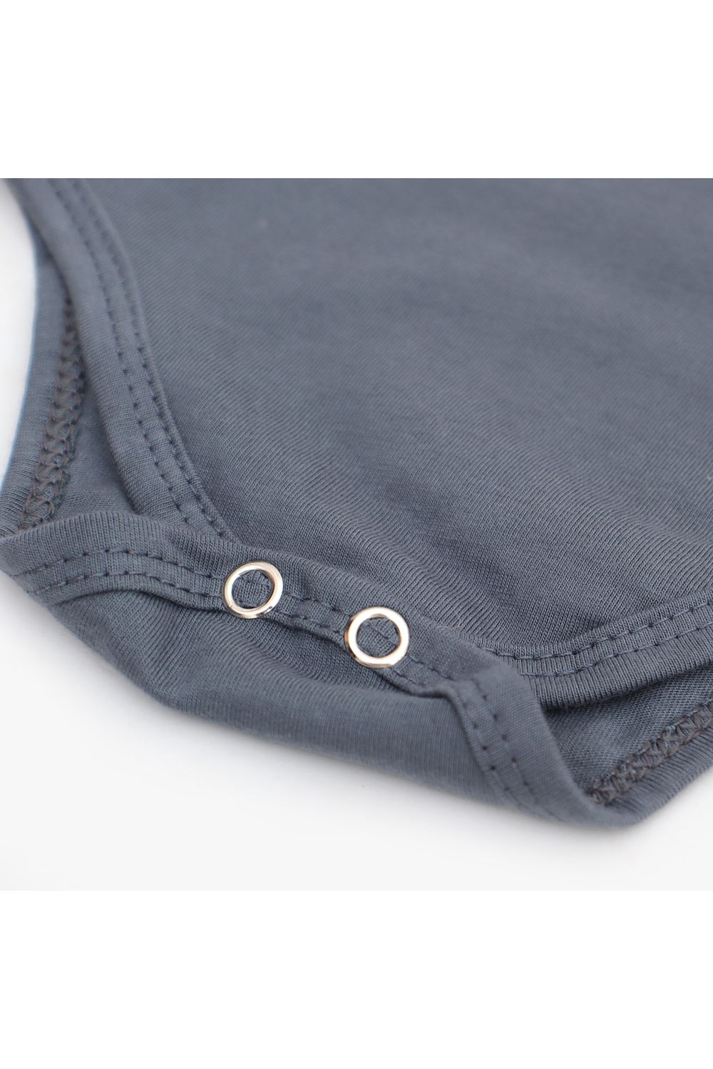 Body Bebê Manga Longa Cinza