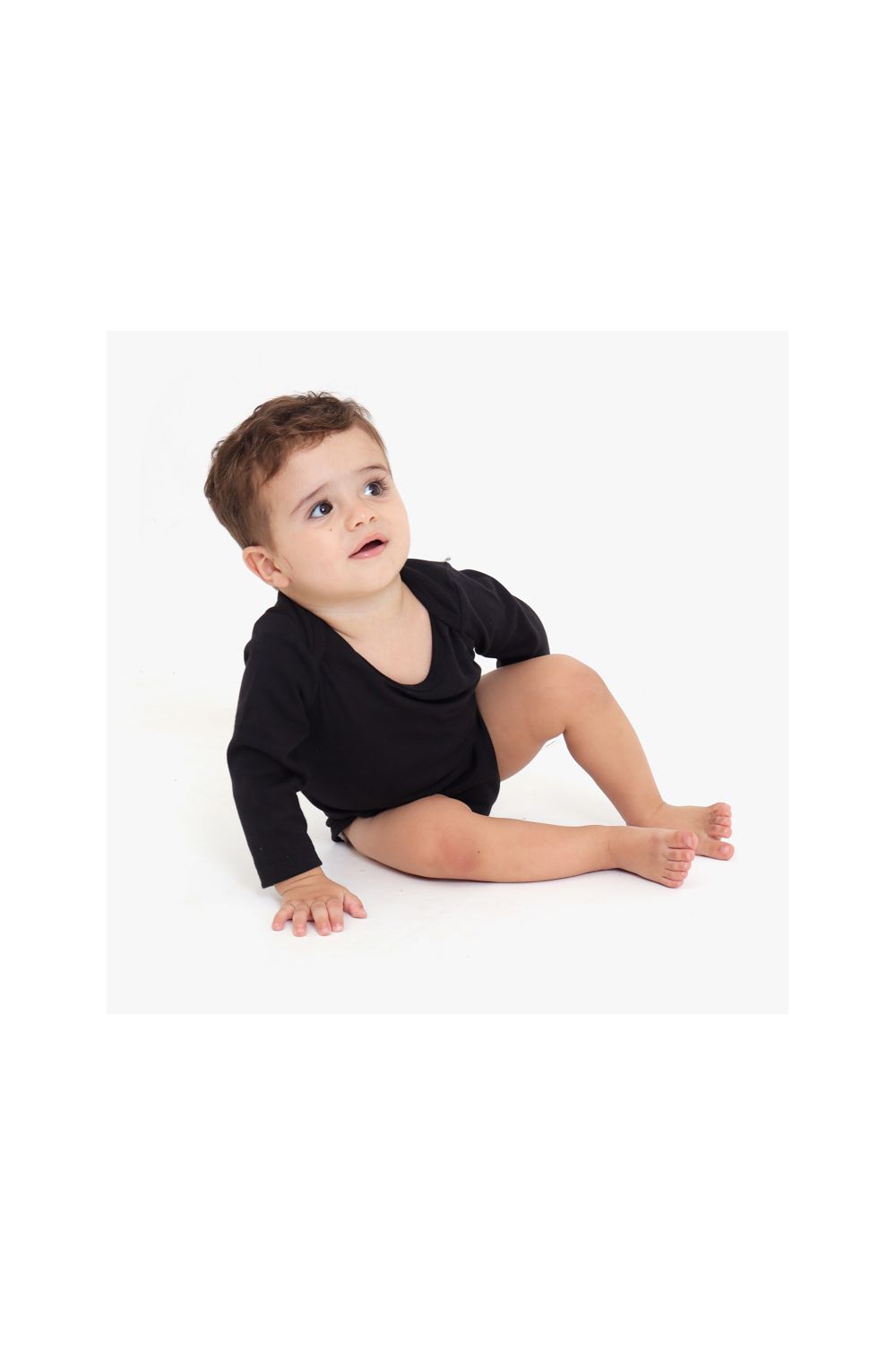 Body Bebê Manga Longa Preto