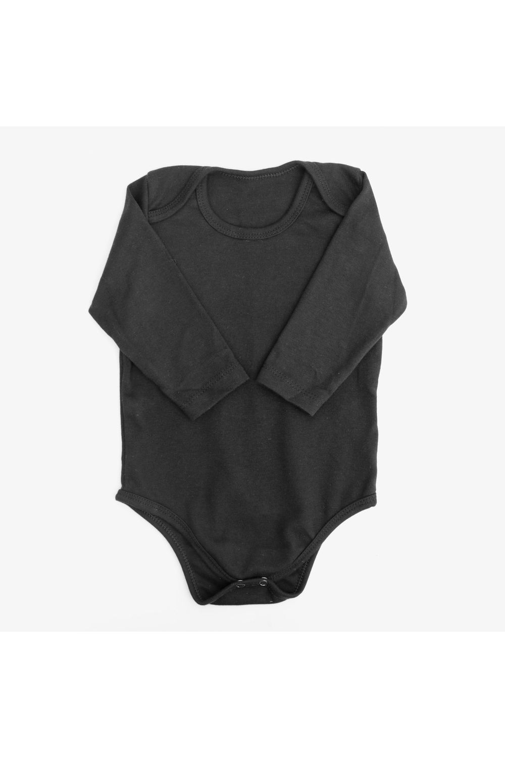 Body Bebê Manga Longa Preto