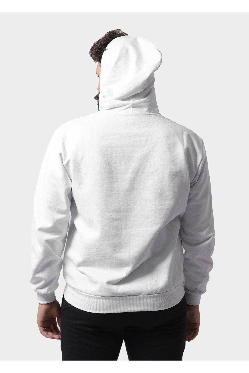 Blusa De Moletom Masculino Canguru Branco