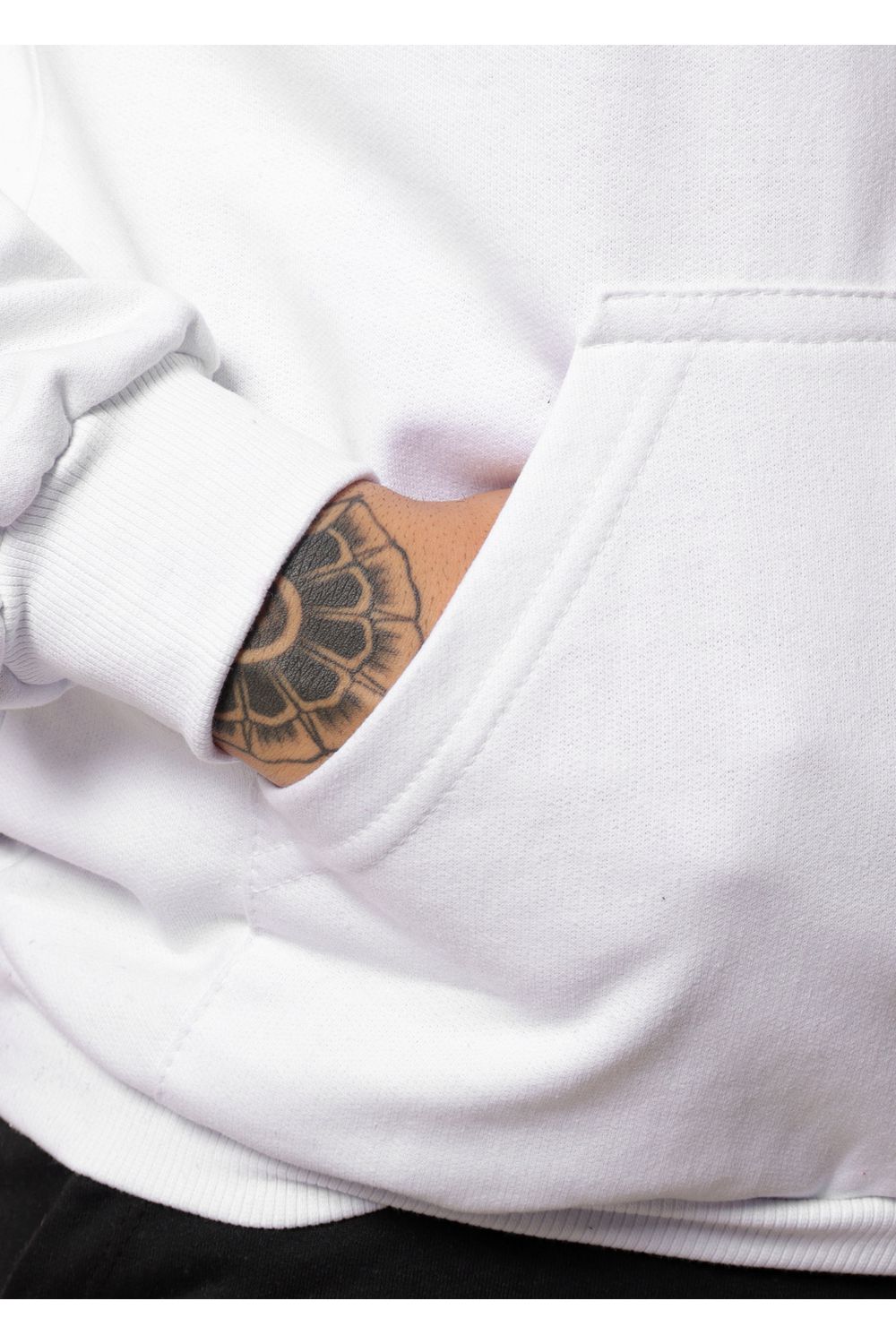 Blusa De Moletom Masculino Canguru Branco