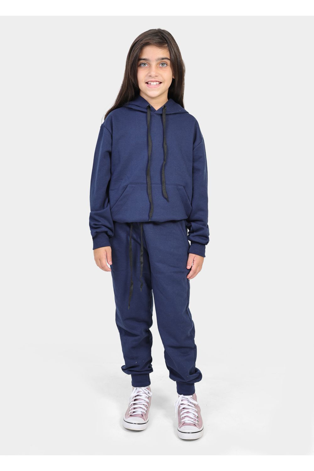 Conjunto Moletom Infantil Canguru Azul Marinho 