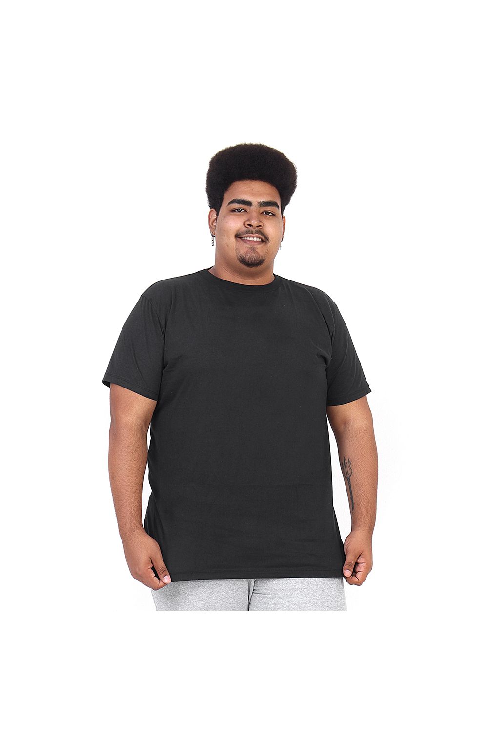 Camiseta Masculina Básica Plus Size Preta