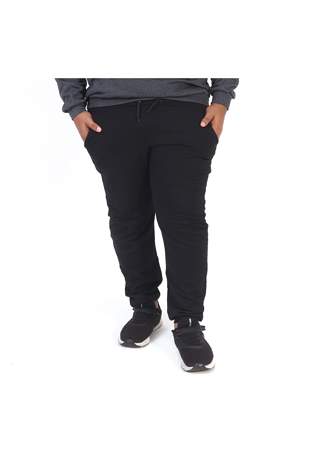 Calça De Moletom Masculina Plus Size Preta