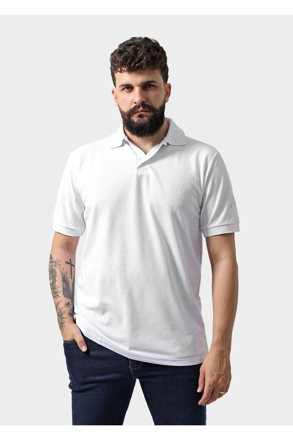 Camisa Polo Masculina Branca