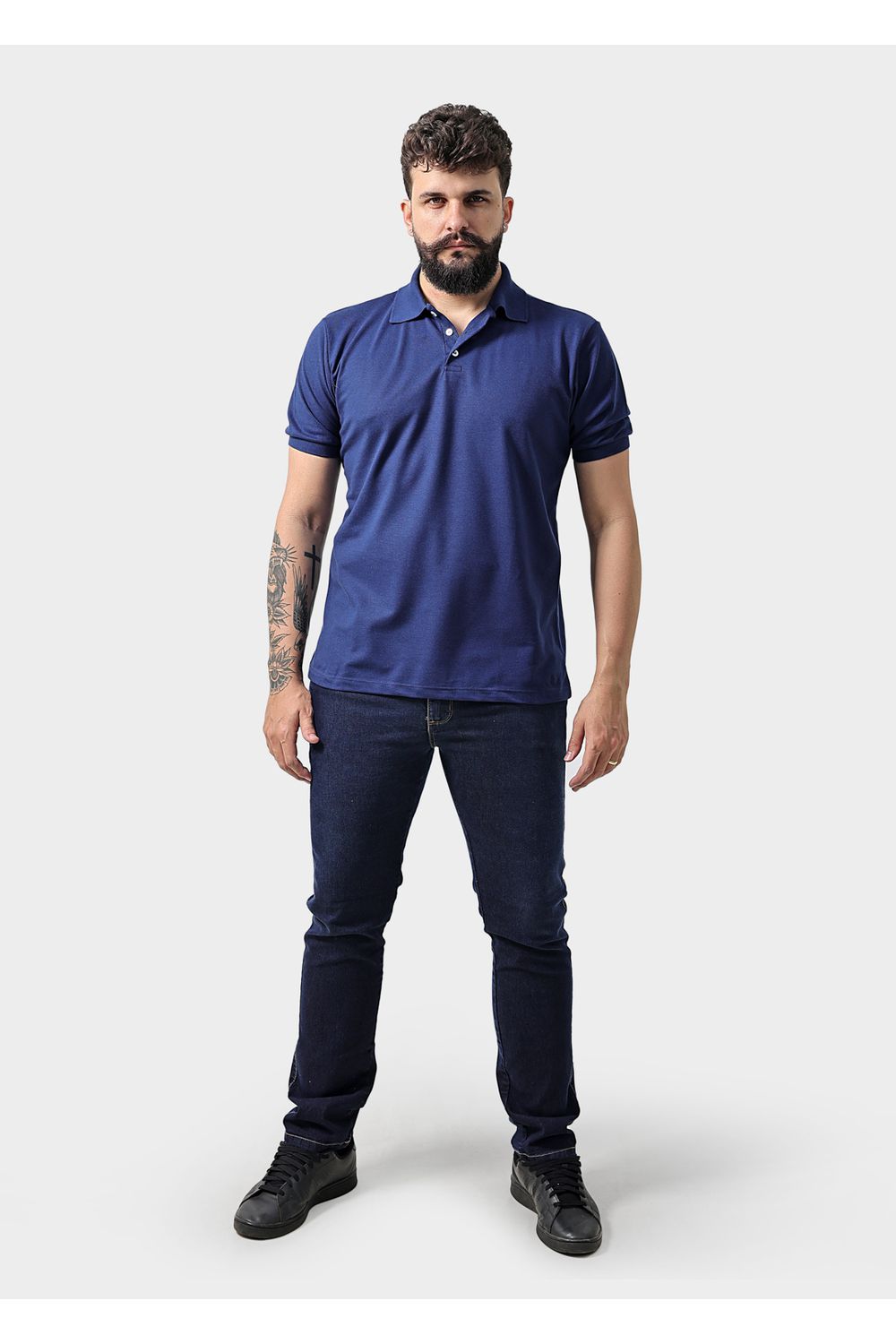 Camisa Polo Masculina Azul Marinho