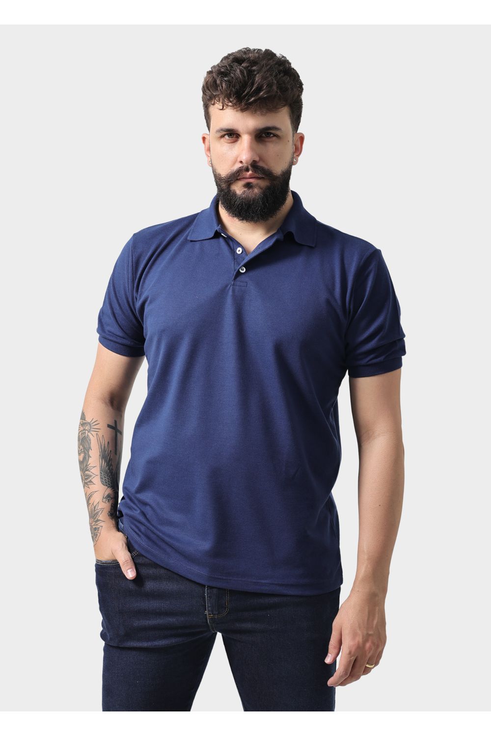 Camisa Polo Masculina Azul Marinho