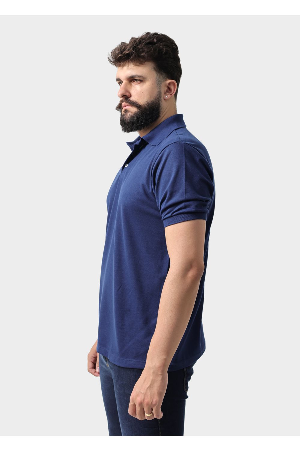Camisa Polo Masculina Azul Marinho