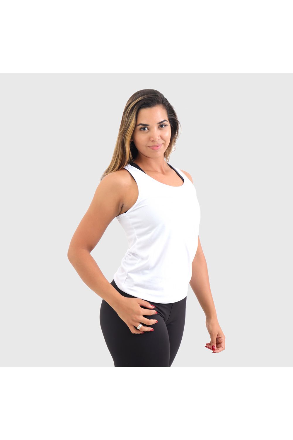 Regata Dry Fit Feminina Branca