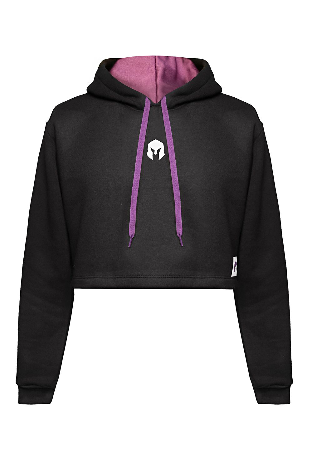 CROPPED FEMININO MOLETOM VIVO KEYD PRETO E ROXO - VIVO KEYD SHOP