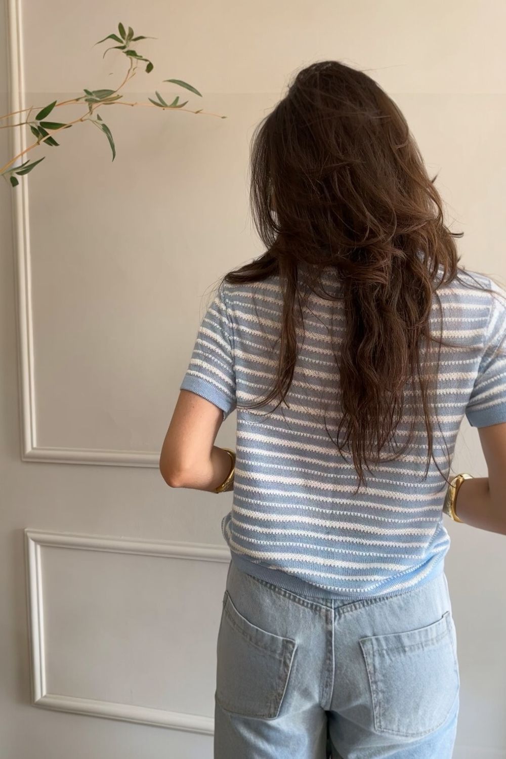 Blusa Polo Listras - Azul