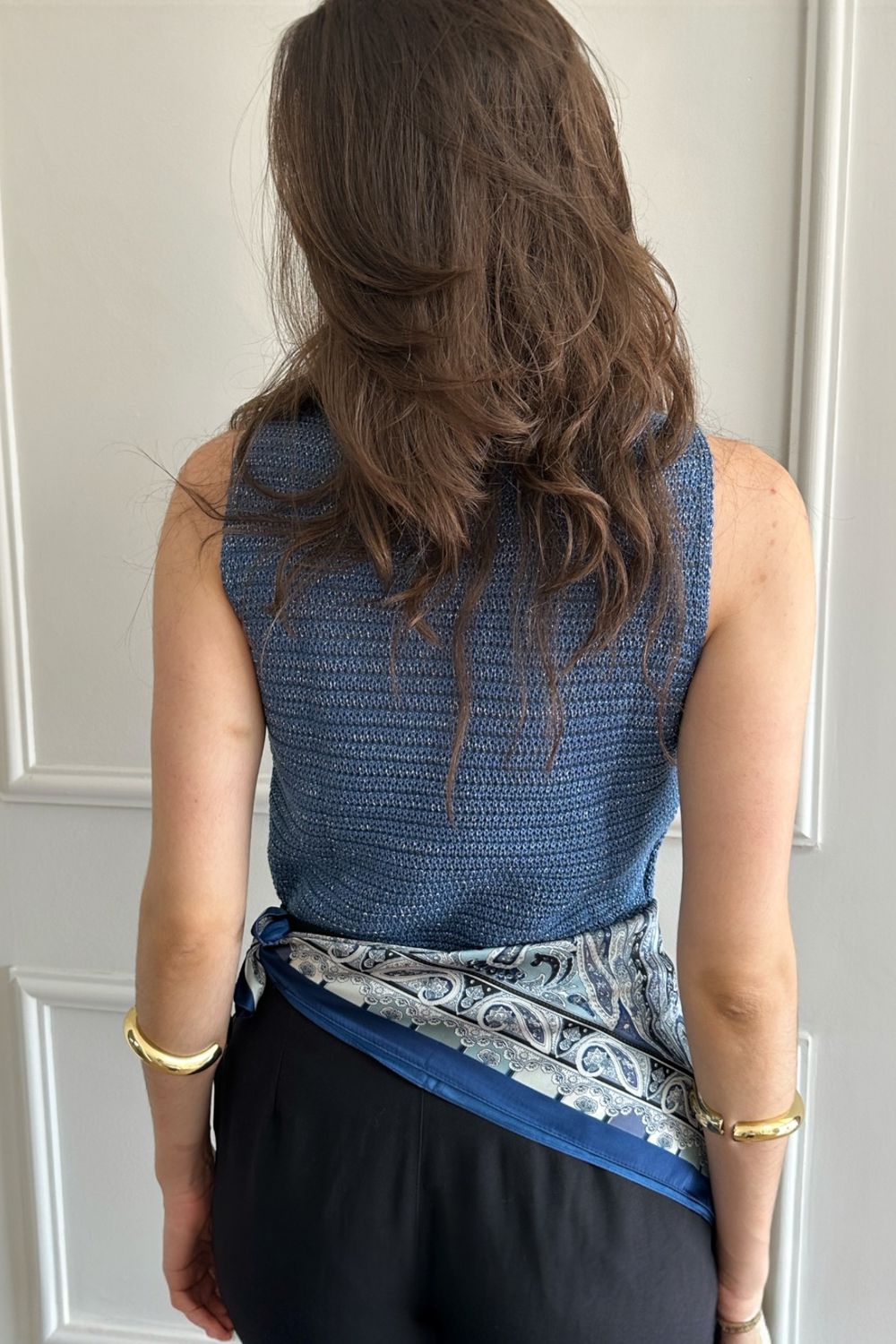 Regata Tricot Fio - Azul Petróleo