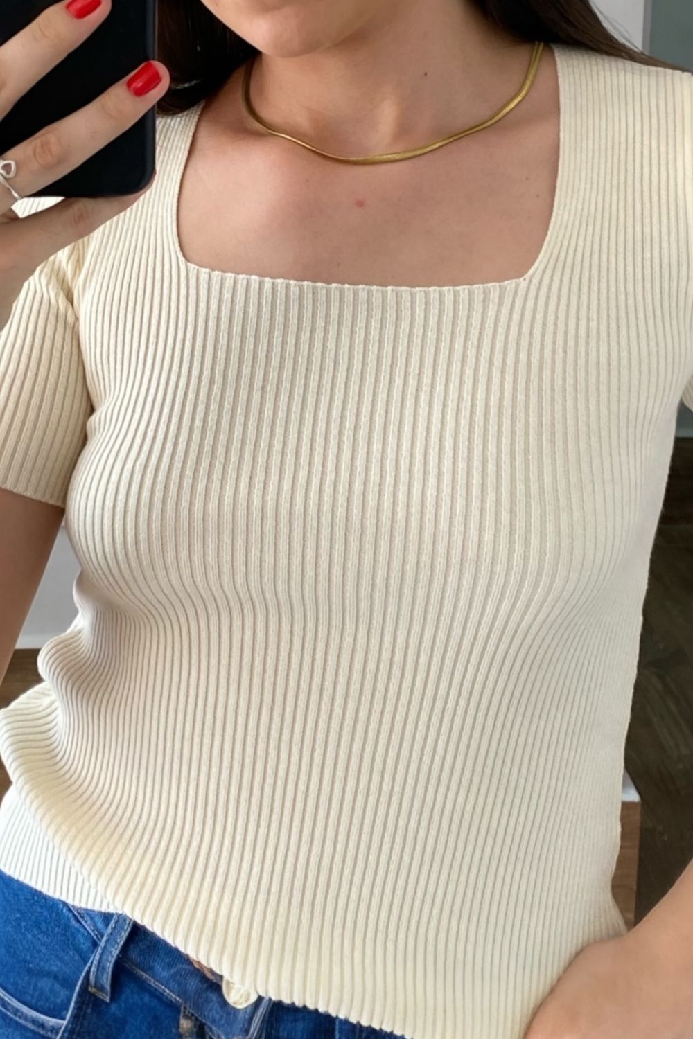 Blusa Decote - Off White