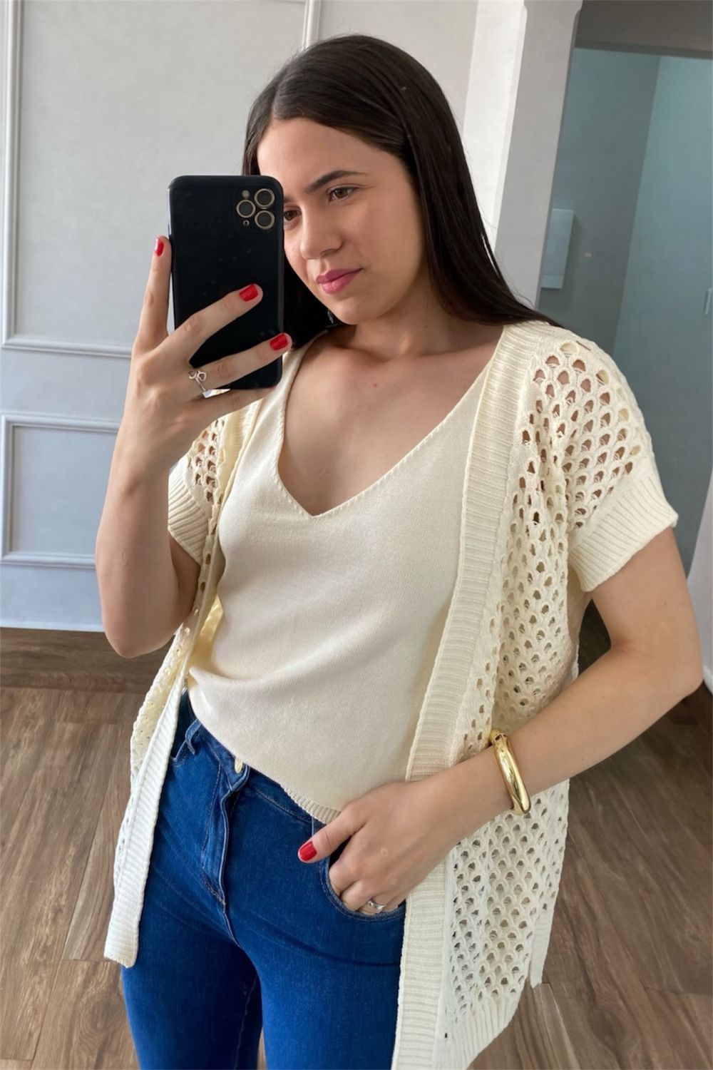 Kimono Rendado - Off White