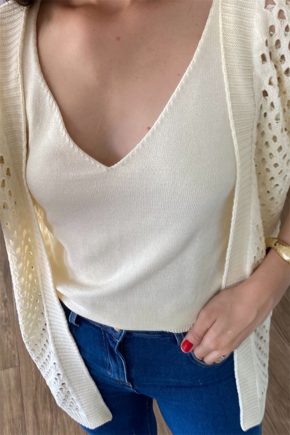 Kimono Rendado - Off White