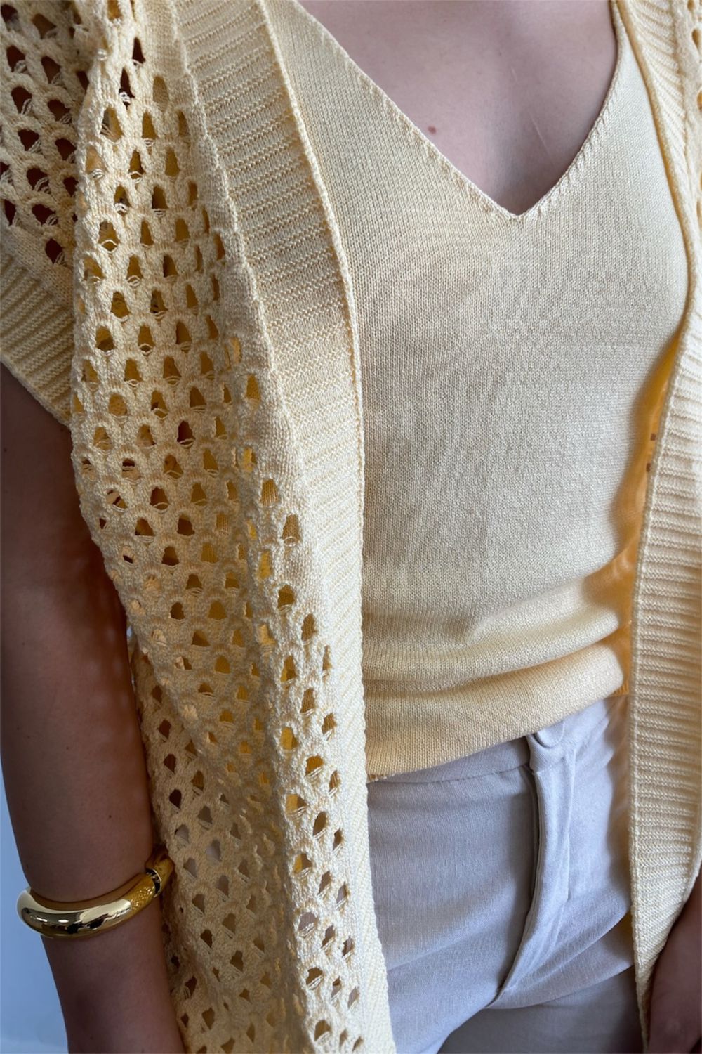 Kimono Rendado - Manteiga