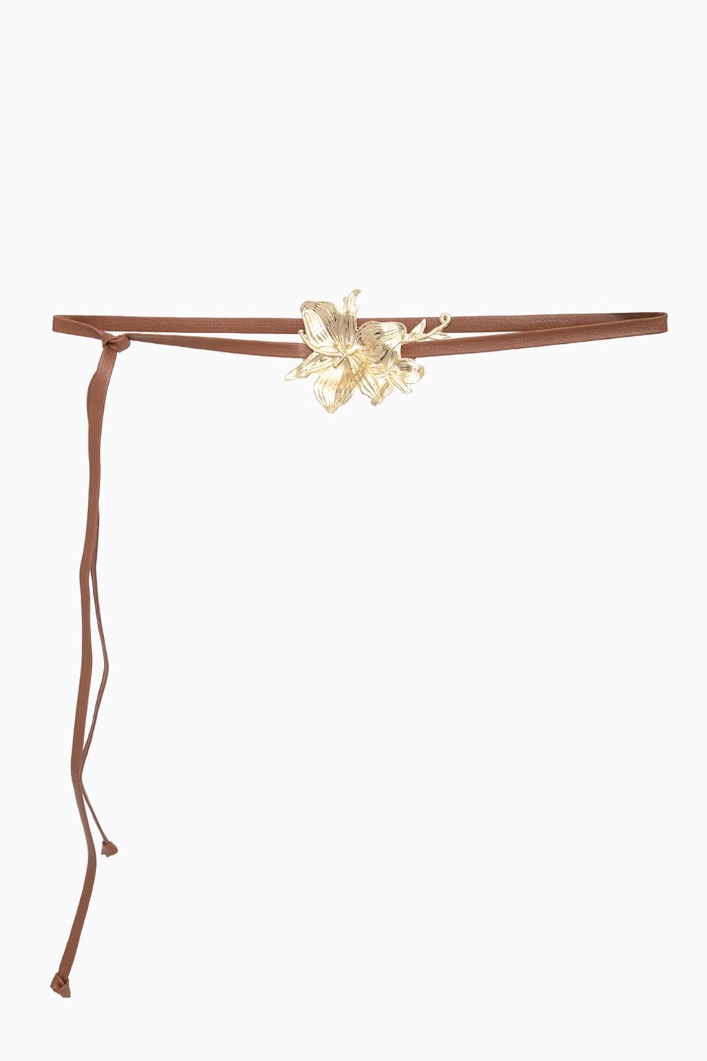 Cinto Flor Metal - Caramelo
