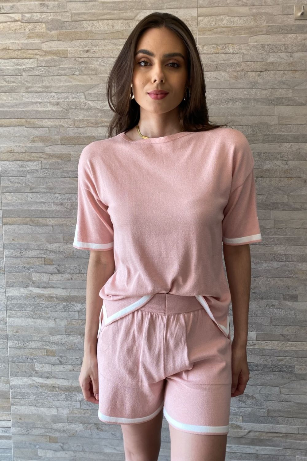 Conjunto Tricot Modal - Rosê