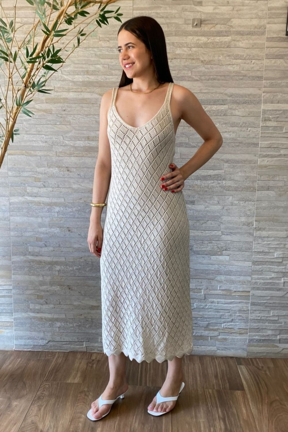 Vestido Laila - Bege