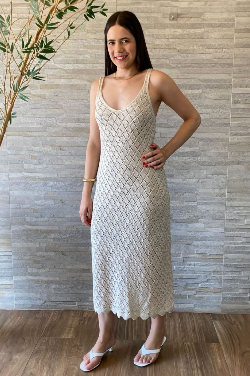 Vestido Laila - Bege
